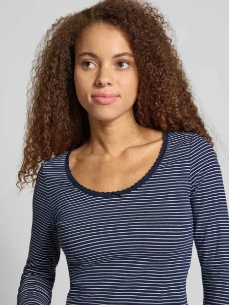 Bluzka z długim rękawem o kroju slim fit z mieszanki bawełny Levi's® 300 niebieska