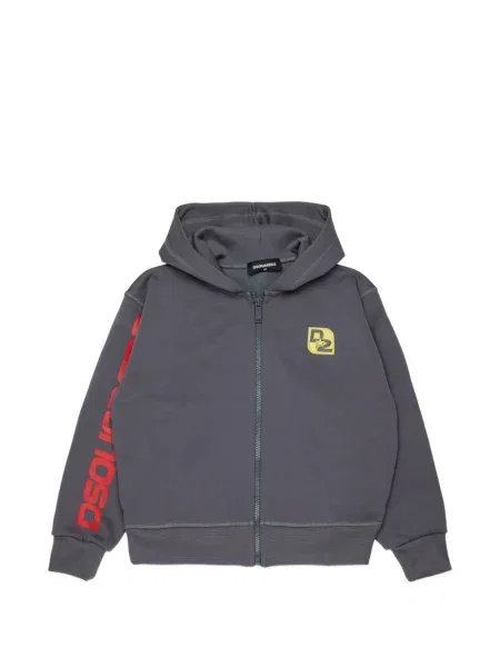 Bluza z kapturem dziecięca Dsquared2 szara