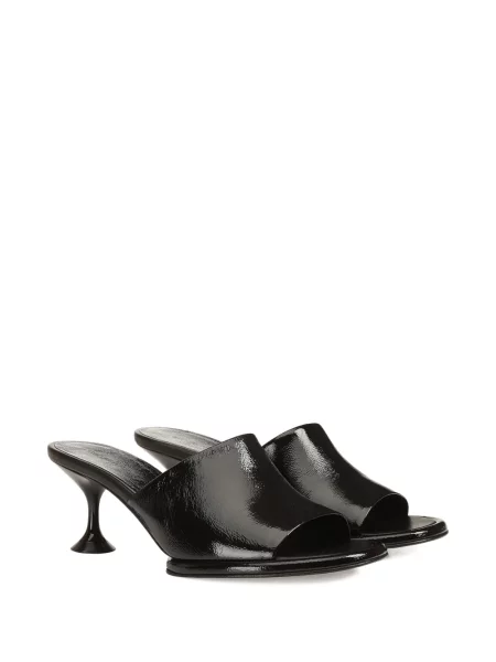 Papuci tip mules Sergio Rossi din piele negru