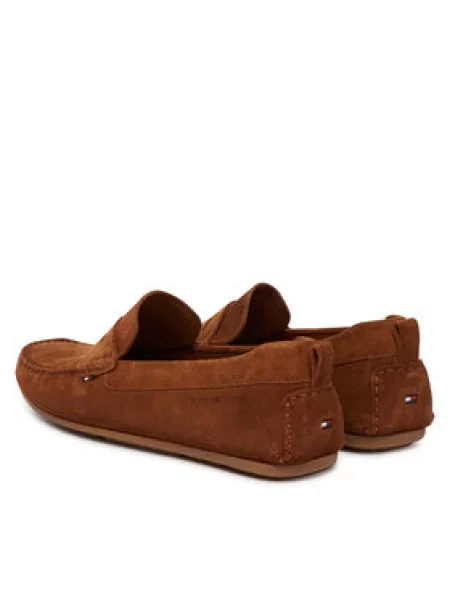 Mokasíny Tommy Hilfiger Core Hilfiegr Suede Driver Écru