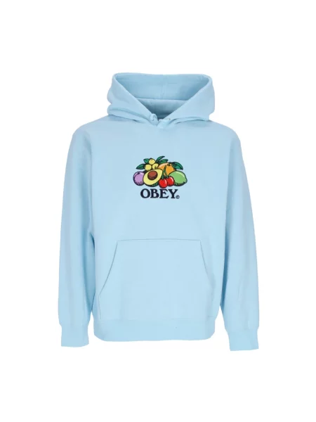 Bluza z kapturem Obey z kapturem do koszykówki niebieska