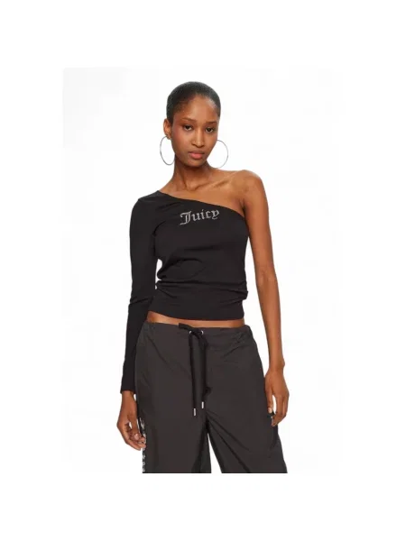 Długi top Juicy Couture z długim rękawem czarny