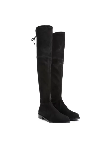 Muszkieterki Stuart Weitzman zamszowe czarne