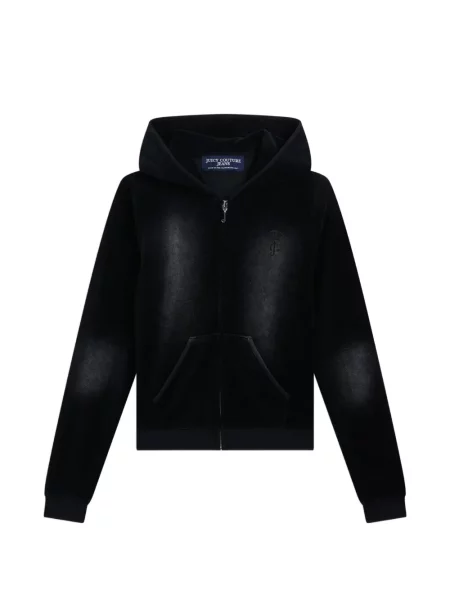 Hanorac cu glugă Juicy Couture din velur negru