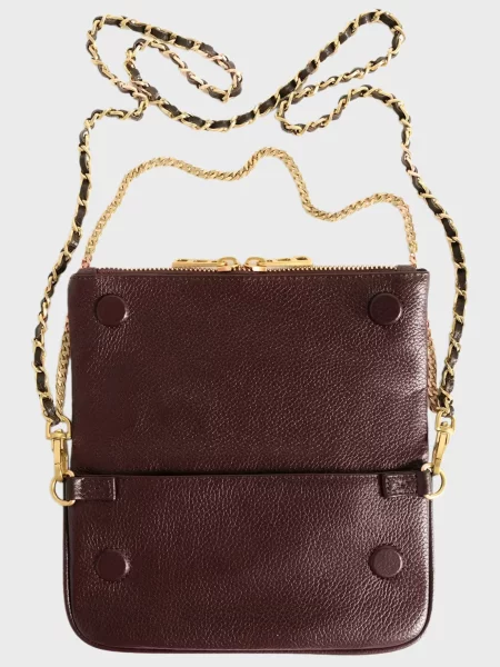 Кожаный клатч Zadig&voltaire фиолетовый