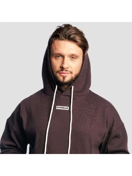 Bluza z kapturem oversize Aura brązowa