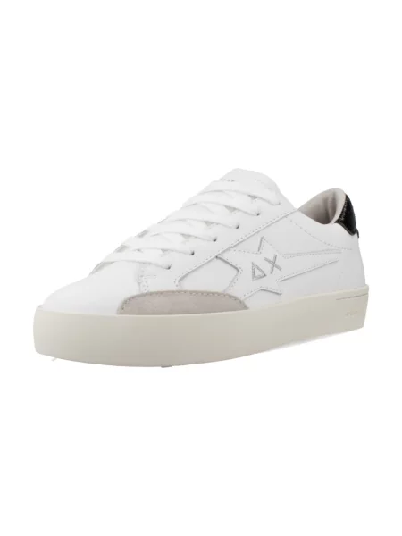 Sneakersy Sun68 skórzane białe