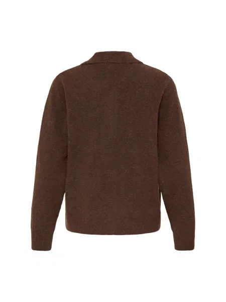 Dzianinowy sweter Ichi brązowy