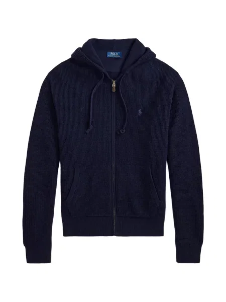 Pulover Polo Ralph Lauren de lână cu glugă albastru