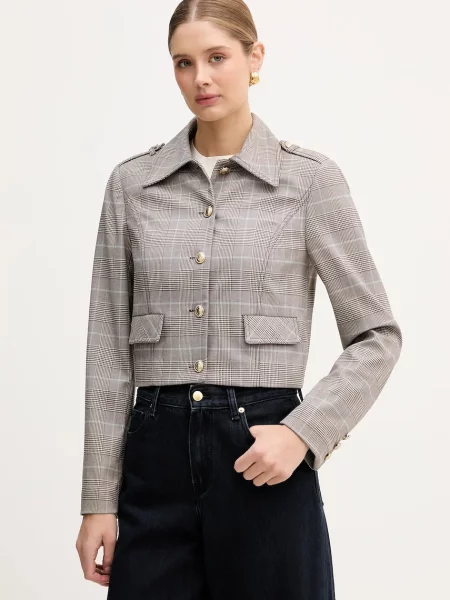 GUESS Prehodna jakna GERALDINE / pastelno modra / temno rjava bež