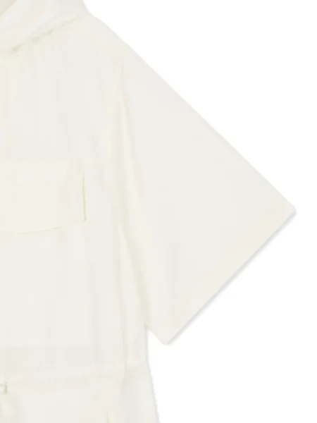 Rochie mini Studio Tomboy cu glugă scurtă de costum alb