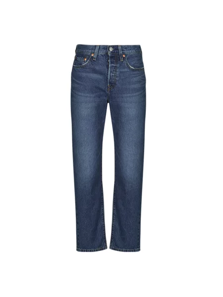 Boyfriend fit kavbojke Levi's® obrezano modra