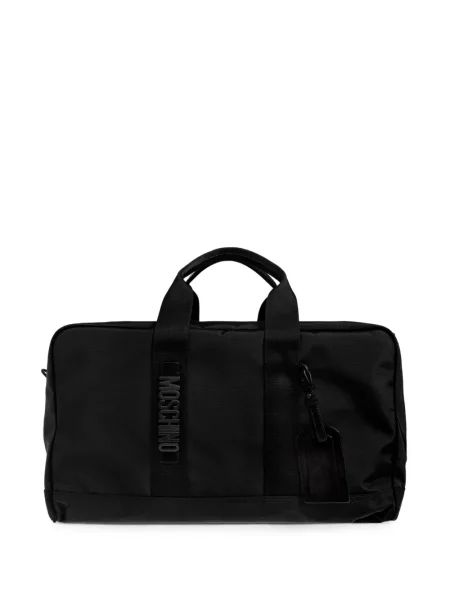 Geantă Moschino cu autograf negru