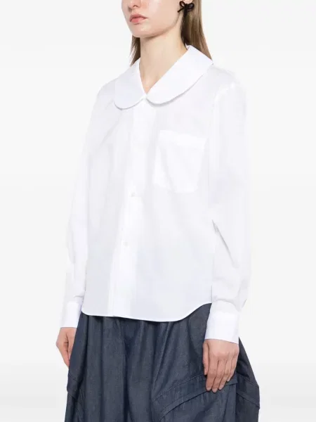 Gulerat cămașă Comme Des Garçons Black alb