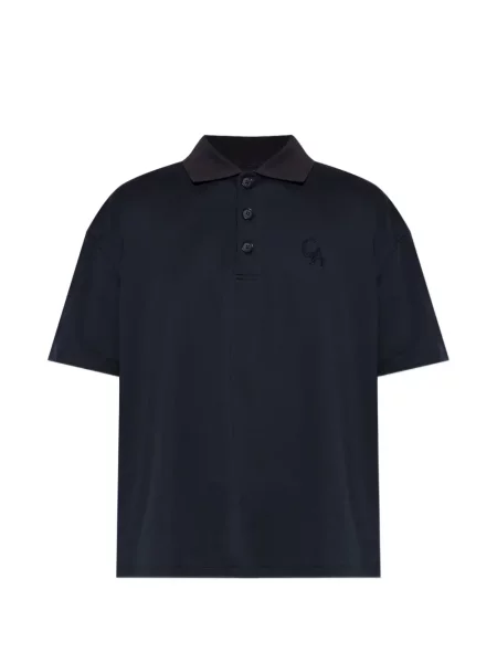 Tricou polo Giorgio Armani cu broderie albastru