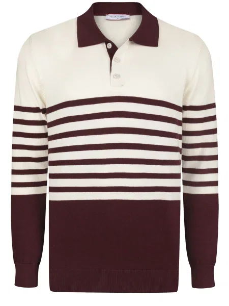 Felix Hardy Pulover roșu bordeaux alb