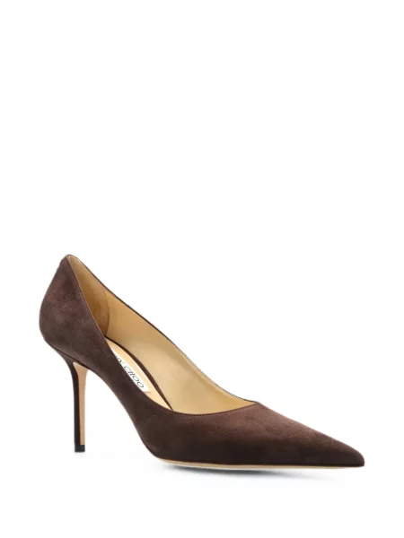 Pantofi cu toc Jimmy Choo din piele de căprioară maro