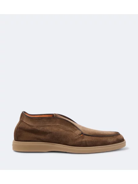Ghete desert Santoni din piele de căprioară maro