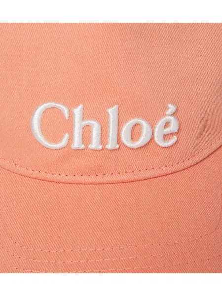 Haftowana czapka z daszkiem Chloe pomarańczowa