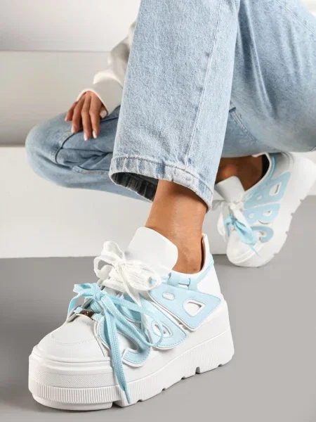 Sneakers Nelenith cu albastru alb