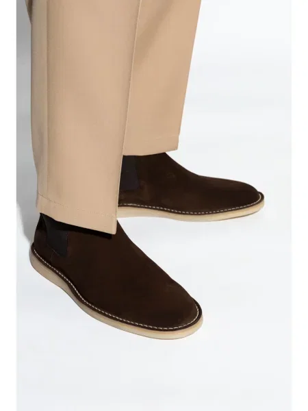 Botine chelsea Dolce & Gabbana din piele de căprioară maro