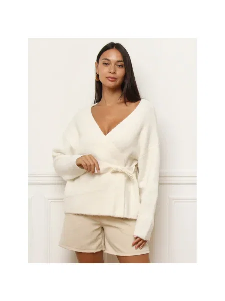 Pulover La Modeuse alb
