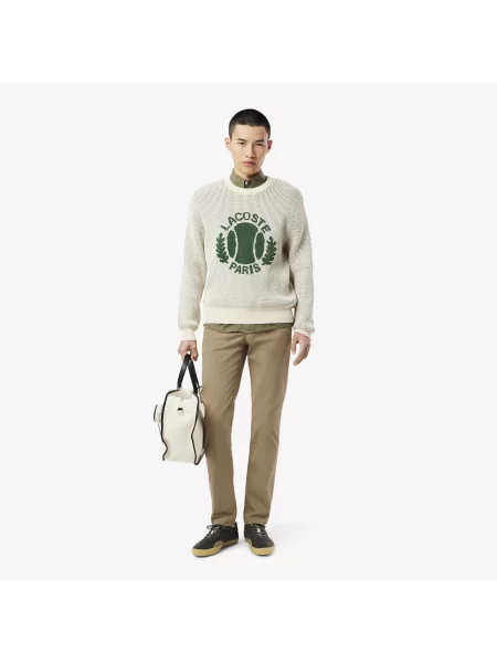 Lacoste Spodnie Chino Slim Fit beżowe