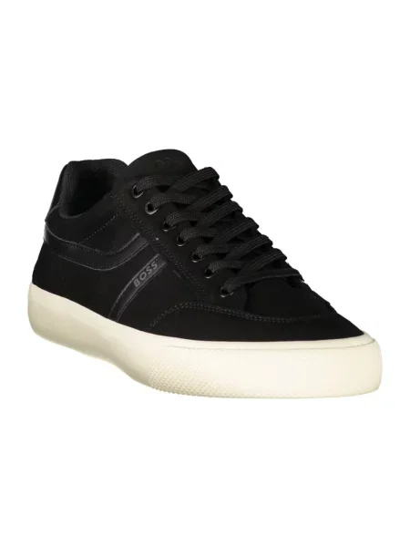 Sneakersy Hugo skórzane czarne