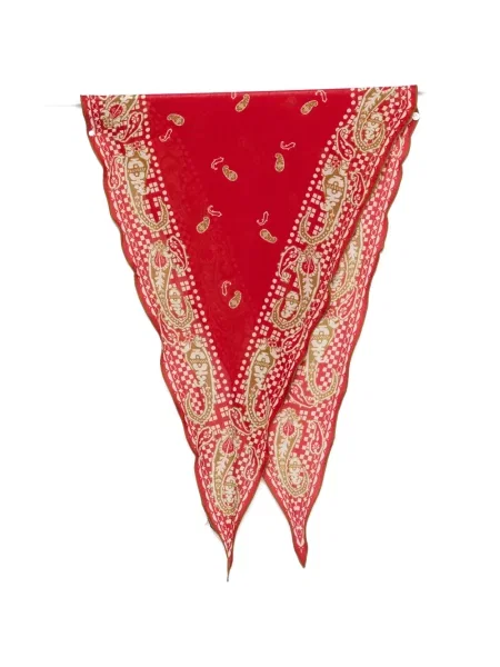 Fular Mantero 1902 cu imagine cu model paisley roșu
