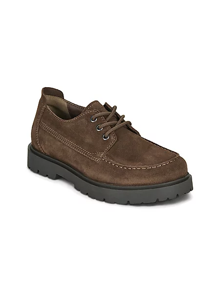 Nizki čevlji Birkenstock s čipko z vezalkami rjava