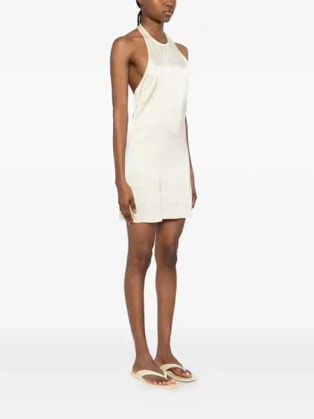 Rochie mini Enza Costa fără mâneci galben