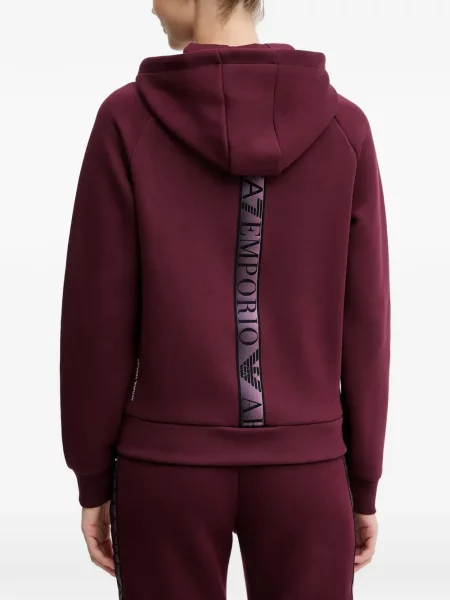 Top Ea7 Emporio Armani cu glugă roșu