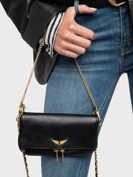 Кожаный клатч Zadig&voltaire черный