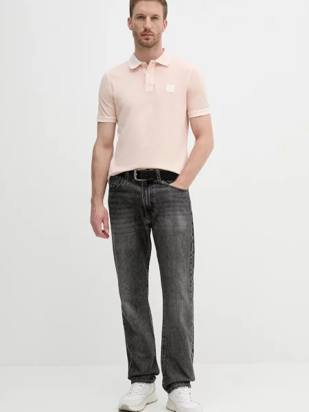 Поло United Colors of Benetton однотонне помаранчевий