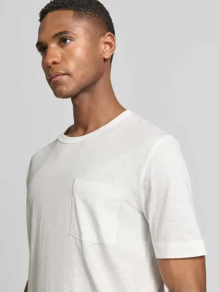 T-shirt o kroju regular fit z czystej bawełny Marc O'polo biała