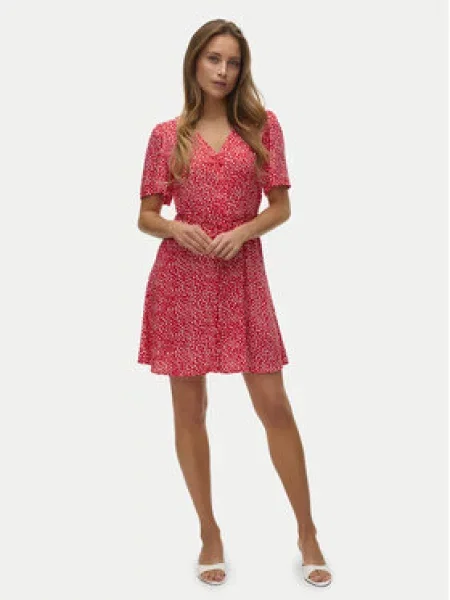 VERO MODA Košilové šaty VMAlba červená bílá