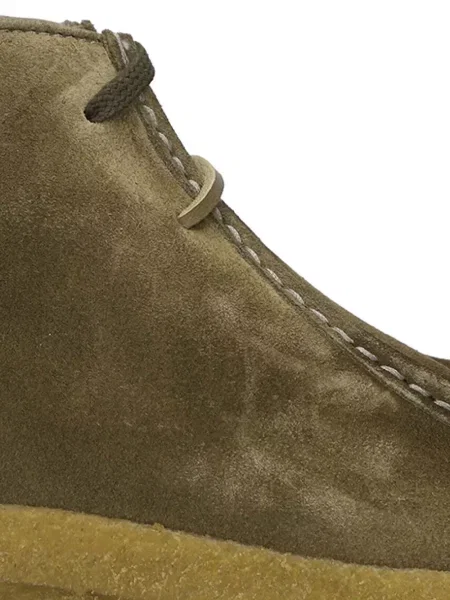 Botine Astorflex cu șireturi din piele de căprioară verde