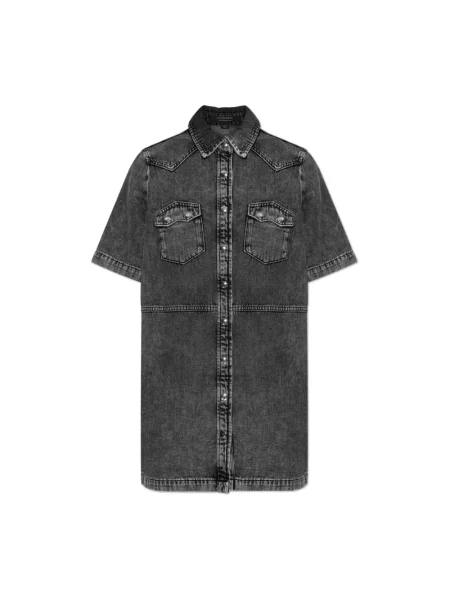 Sukienka jeansowa Allsaints szara