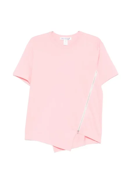 Tricou Comme Des Garçons Shirt asimetric roz