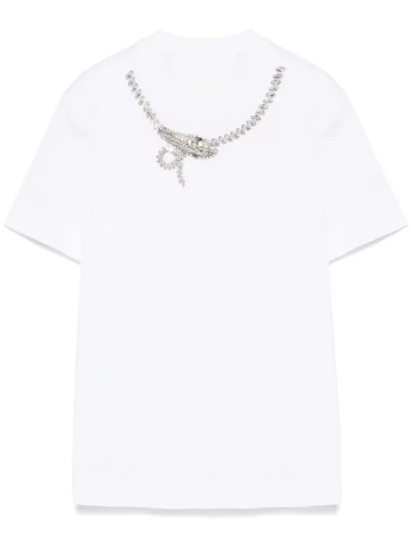 Tricou Givenchy de cristal alb