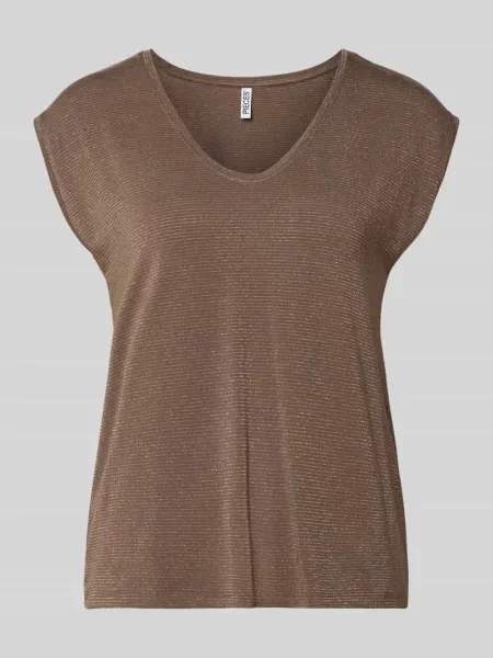 Koszulka o kroju regular fit z mieszanki model „BILLO” Pieces