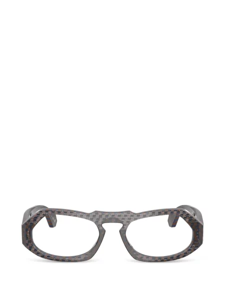 Ochelari de soare Alain Mikli cu imprimeu geometric albastru