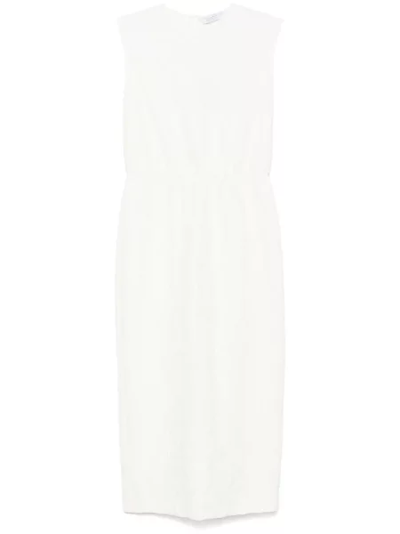 Rochie midi Harris Wharf London până la genunchi de costum alb