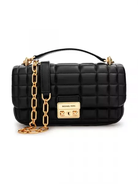 Michael Kors De piele geantă pe umăr Tribeca negru