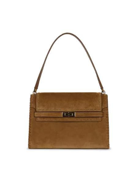 Torebka Tory Burch zamszowa brązowa