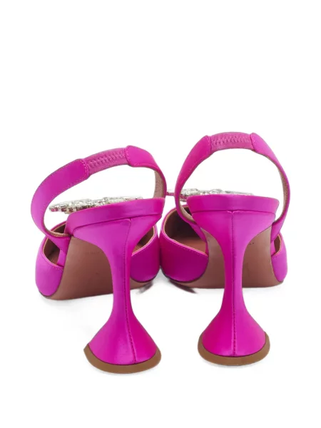 Pantofi cu toc Amina Muaddi slingback roz