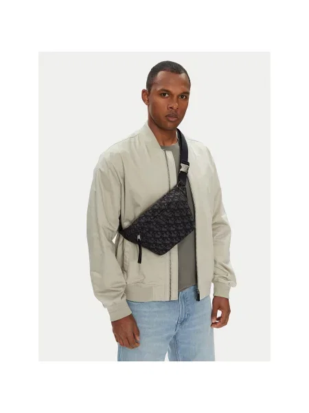 Calvin Klein Jeans Torbica za okrog pasu﻿ Unstructured Monogram Waistbag črna