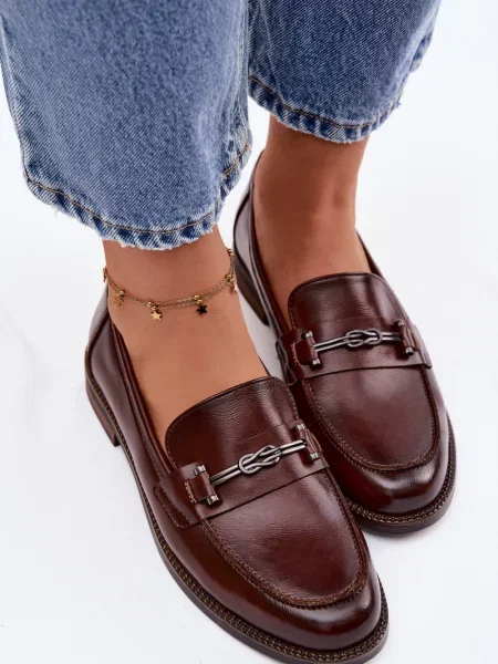 Mocasini Vinceza din piele gri