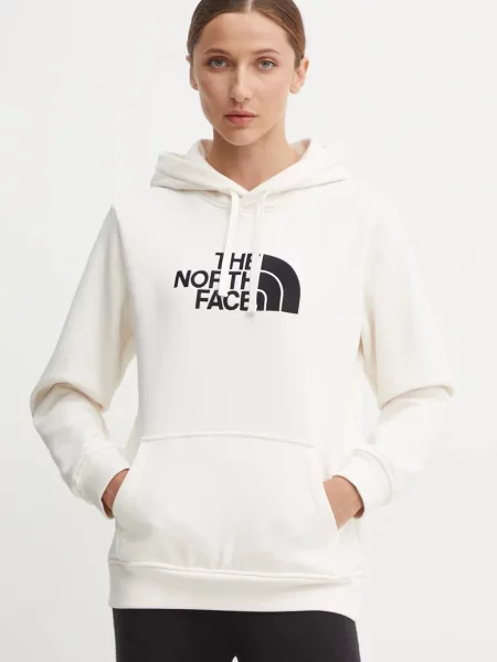 Суичър The North Face Drew Peak Pullover Hoodie с качулка с апликация бежово
