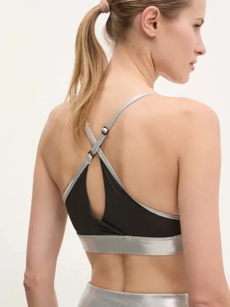 Sportovní podprsenka Reebok LUX Collection stříbrná